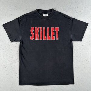 Vintage Skillet Shirt Mens Medium Star Spell Out Jesus Tee Rock Band Y2K